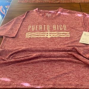 New T-shirt by Ragwear, the letters on Puerto Rico letters some color off